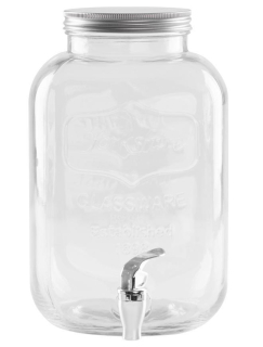 Nádoba na vodu MagicHome, džbán s kohútikom, sklo (5 lit.)