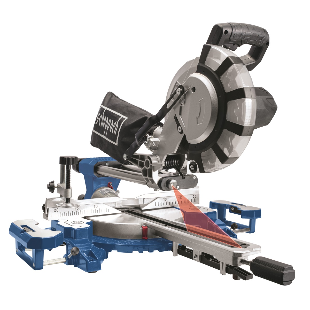 Pokosová píla s laserom Scheppach HM 216 SPX, 2000W